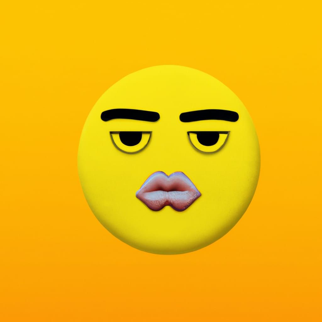 Not Amused Emoji Or Resting B**** Face - AI Generated Artwork ...