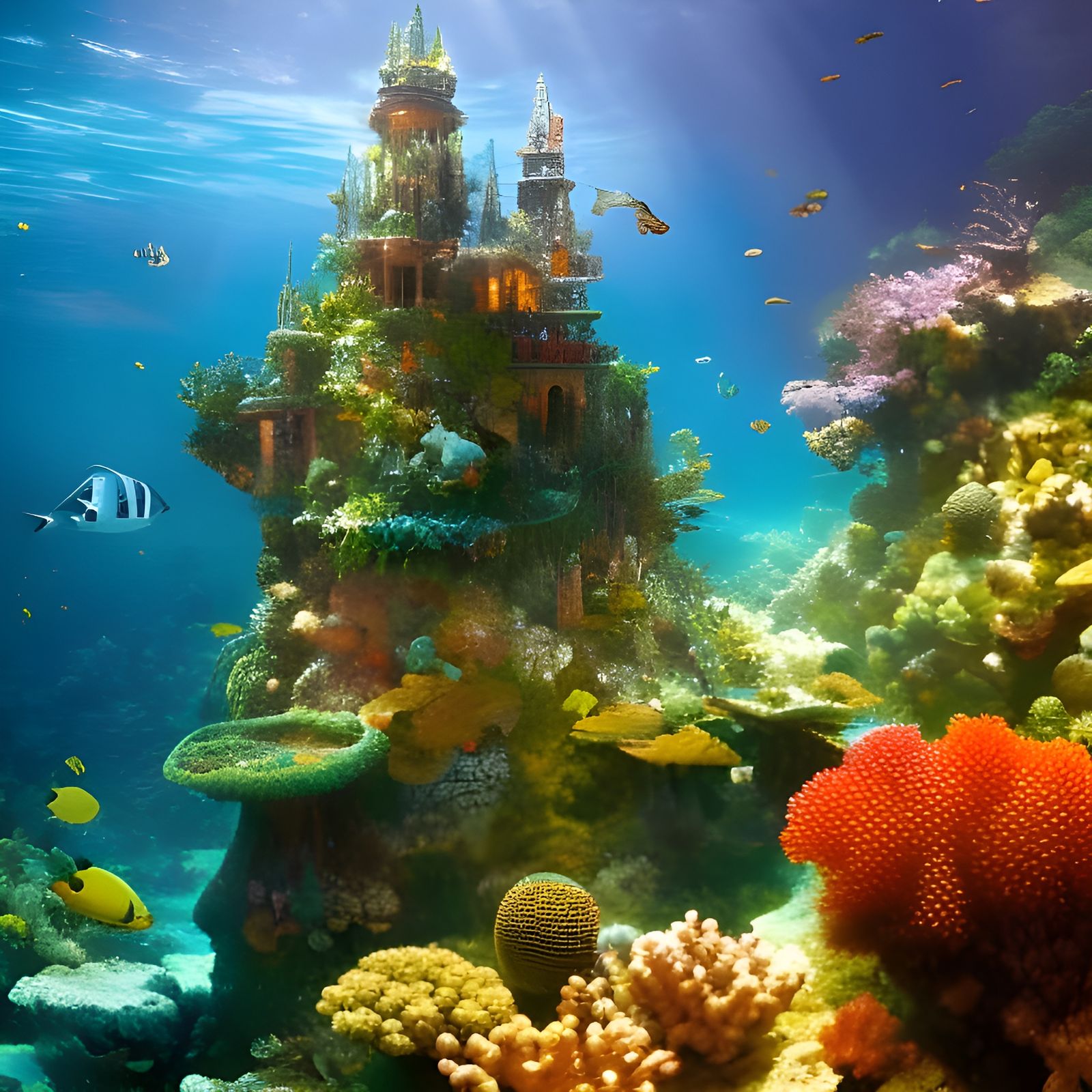 underwater building  by @Chirminth