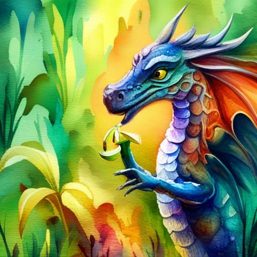 Teeny Tiny Dragon+Banana 🍌+🐉 textural fusion