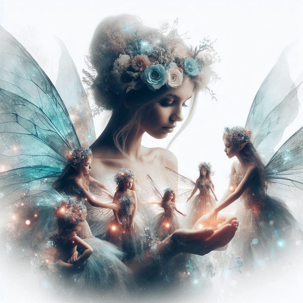 Seelie court, fairies helping and sharing.  by @Ideal
