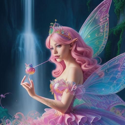 Amazingly Stunningly Beautiful colorful fancy fantasy fairy with ...