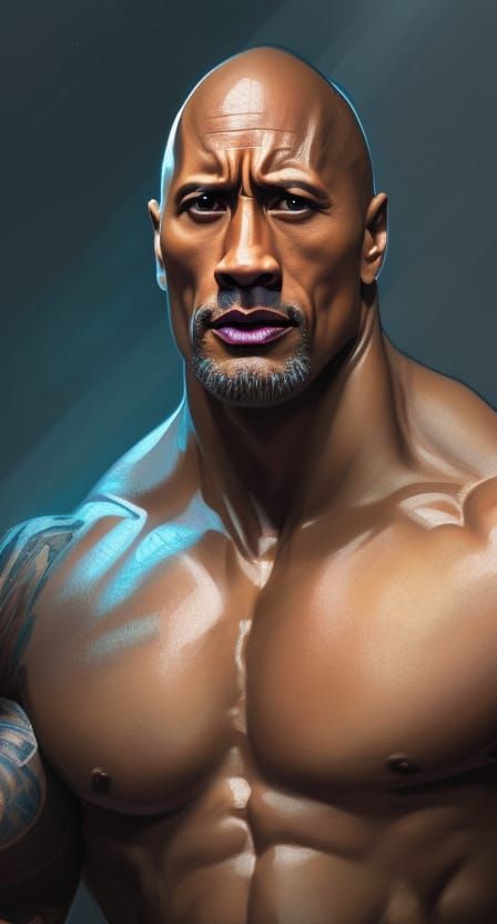 Dwayne Johnson Digital Graphic · Creative Fabrica