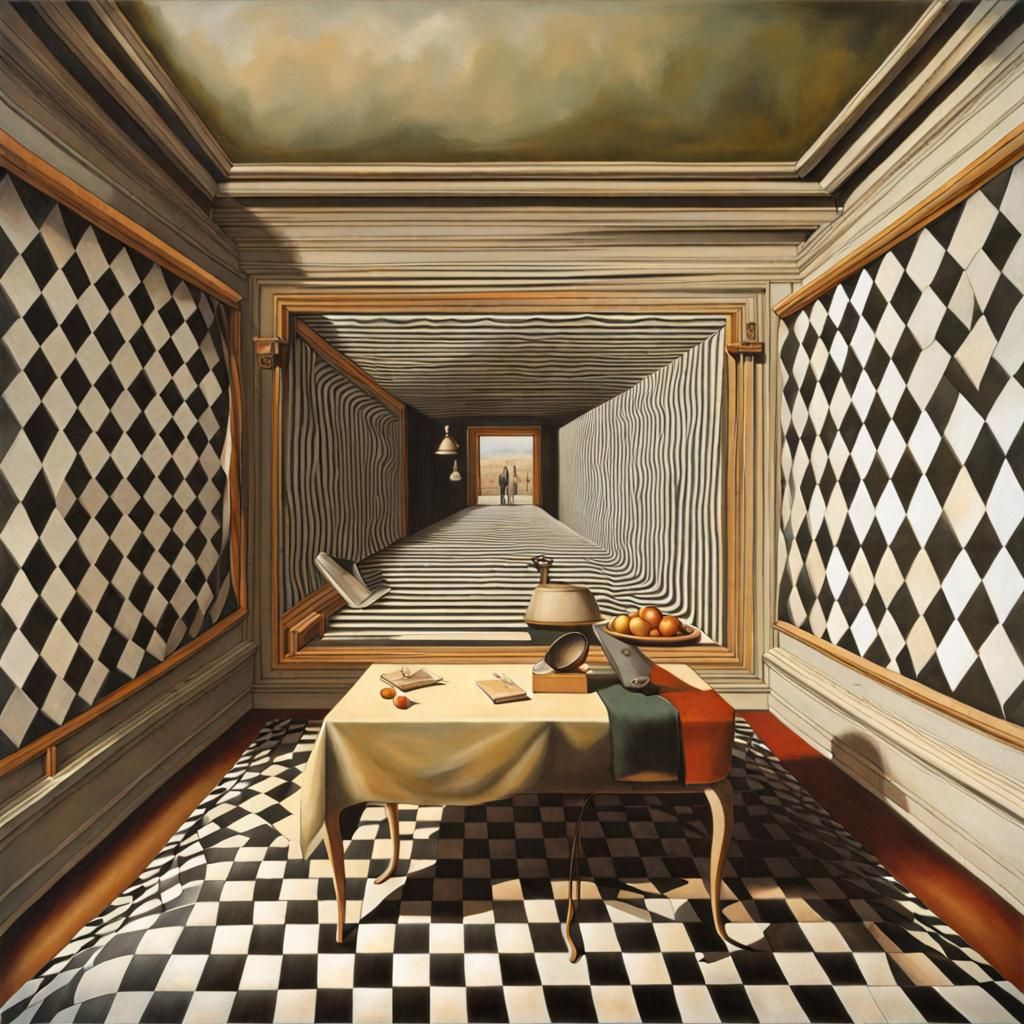 Trompe-l'oeil Optical Illusion  by @Anna Amore