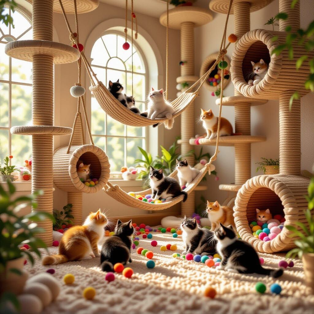 Aire de jeux pour chats  by @Piboulou 