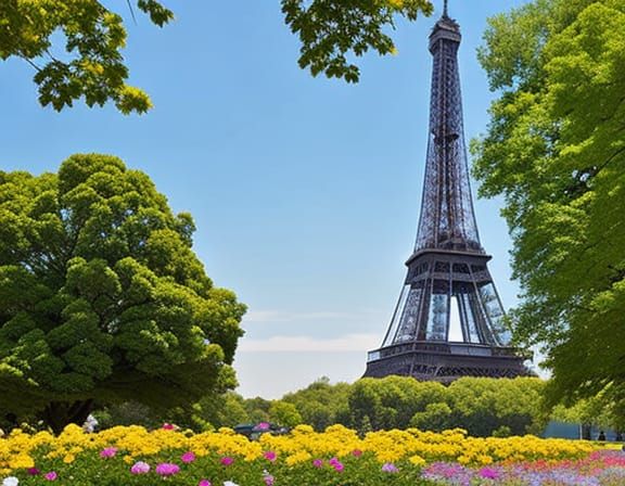 The Eiffel tower gardens
...