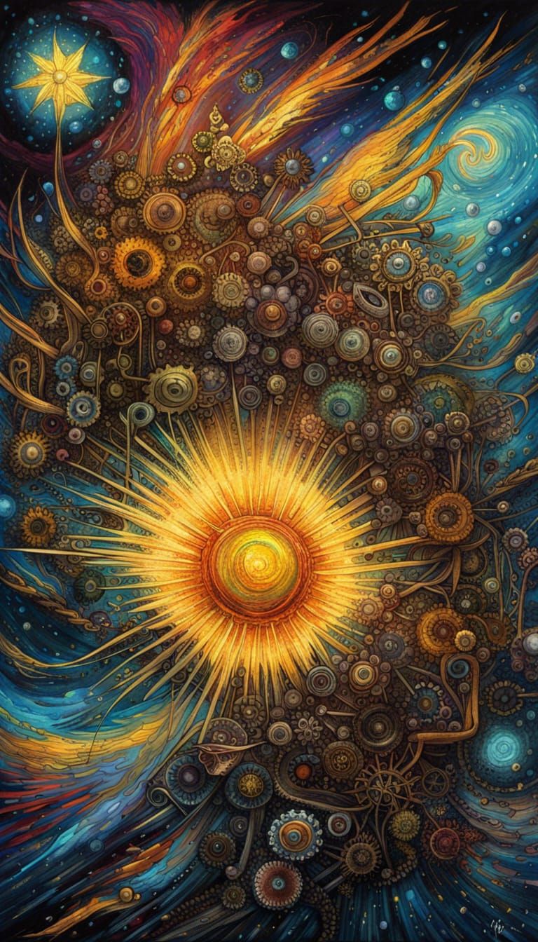 Clockwork Starburst Generator AI Generated Artwork NightCafe Creator