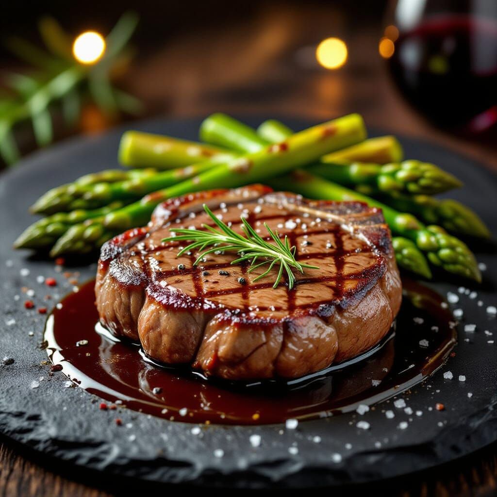 Chef's Special Entrecote Steak with Red Wine Sauce