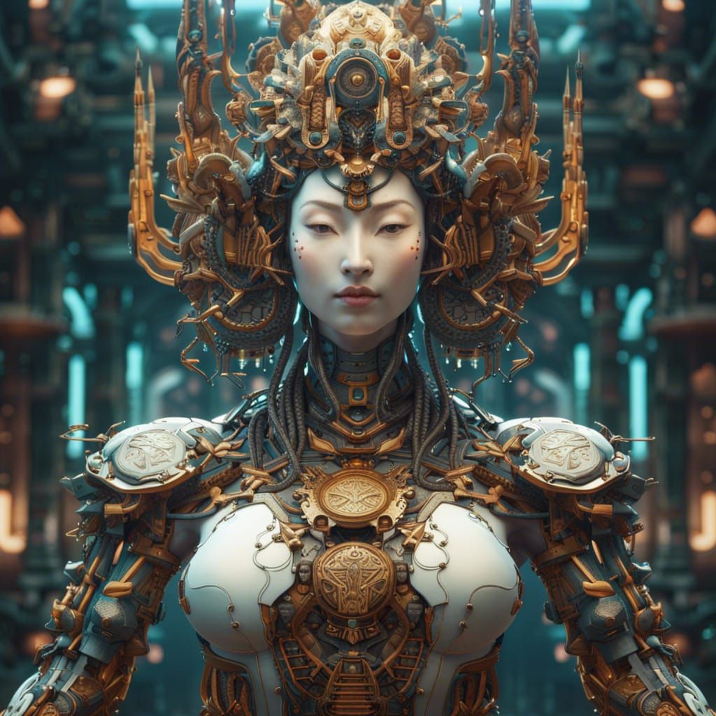 Cyborg Guan Yin - AI Generated Artwork - NightCafe Creator