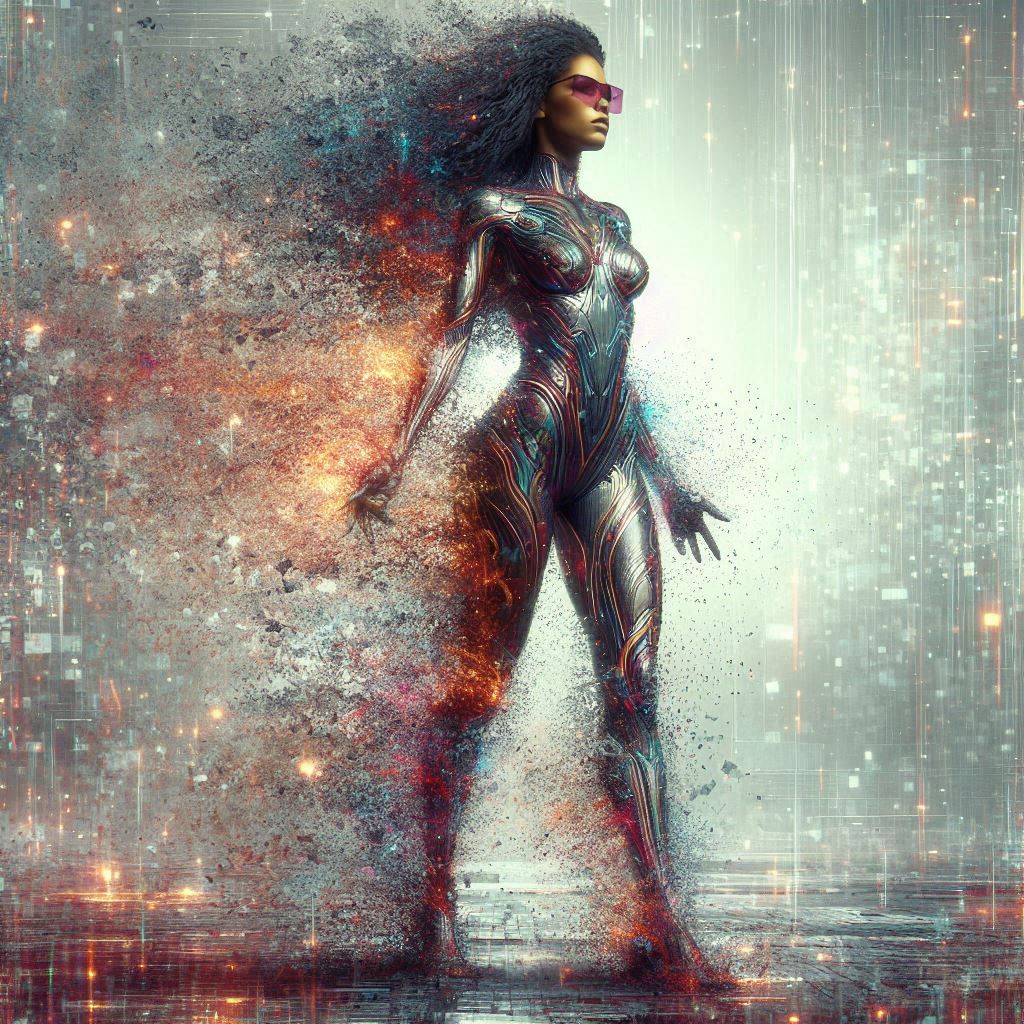 double exposure beautiful fantasy DALL-E 3 portrait landscape..