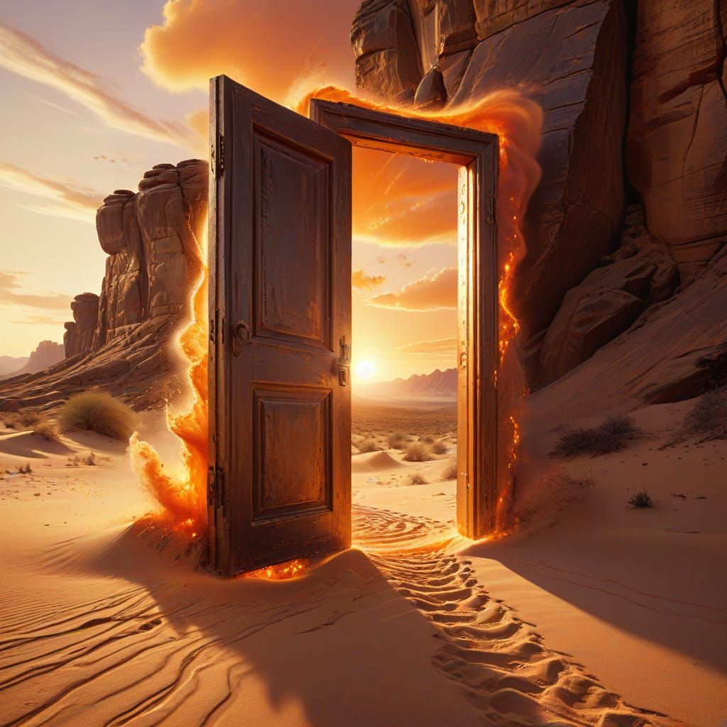 Door in the desert   by @Santolina