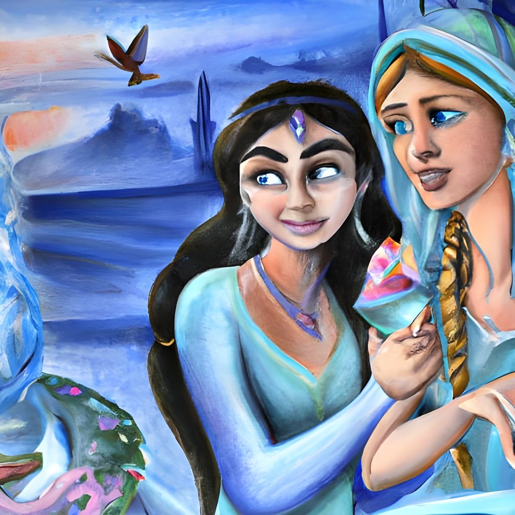 Elsa of Frozen with Princess Jasmine of Alladin at a gelato ...