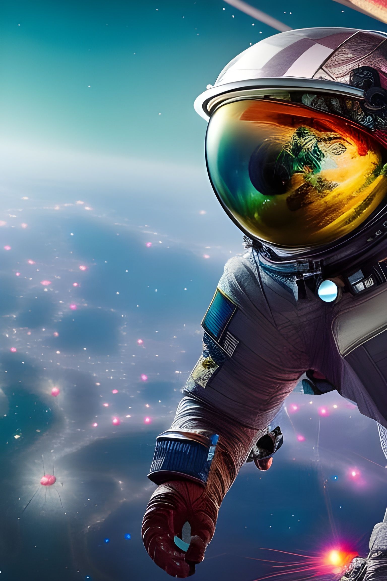 Space Mechanic fixing your Satellite Internet  by @Deep in a Dream