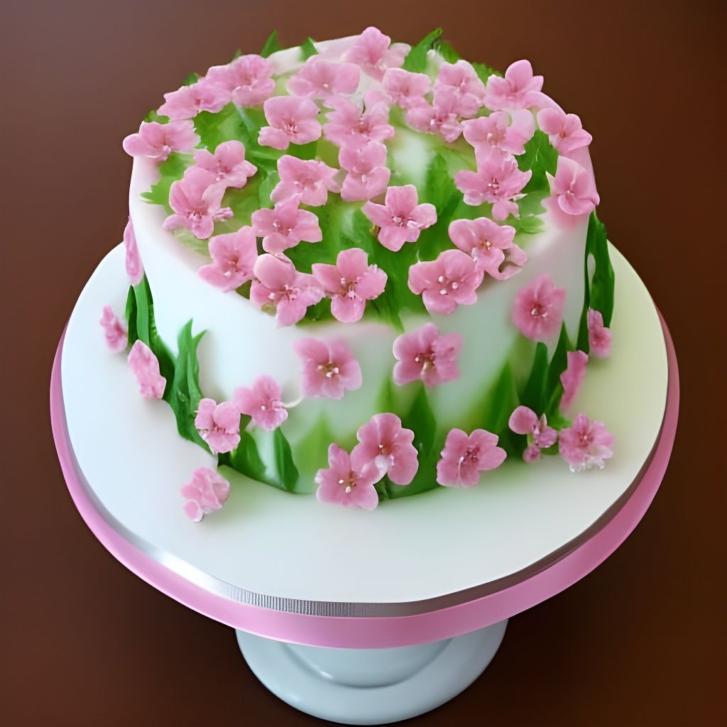 Beautiful  Sakura cake
