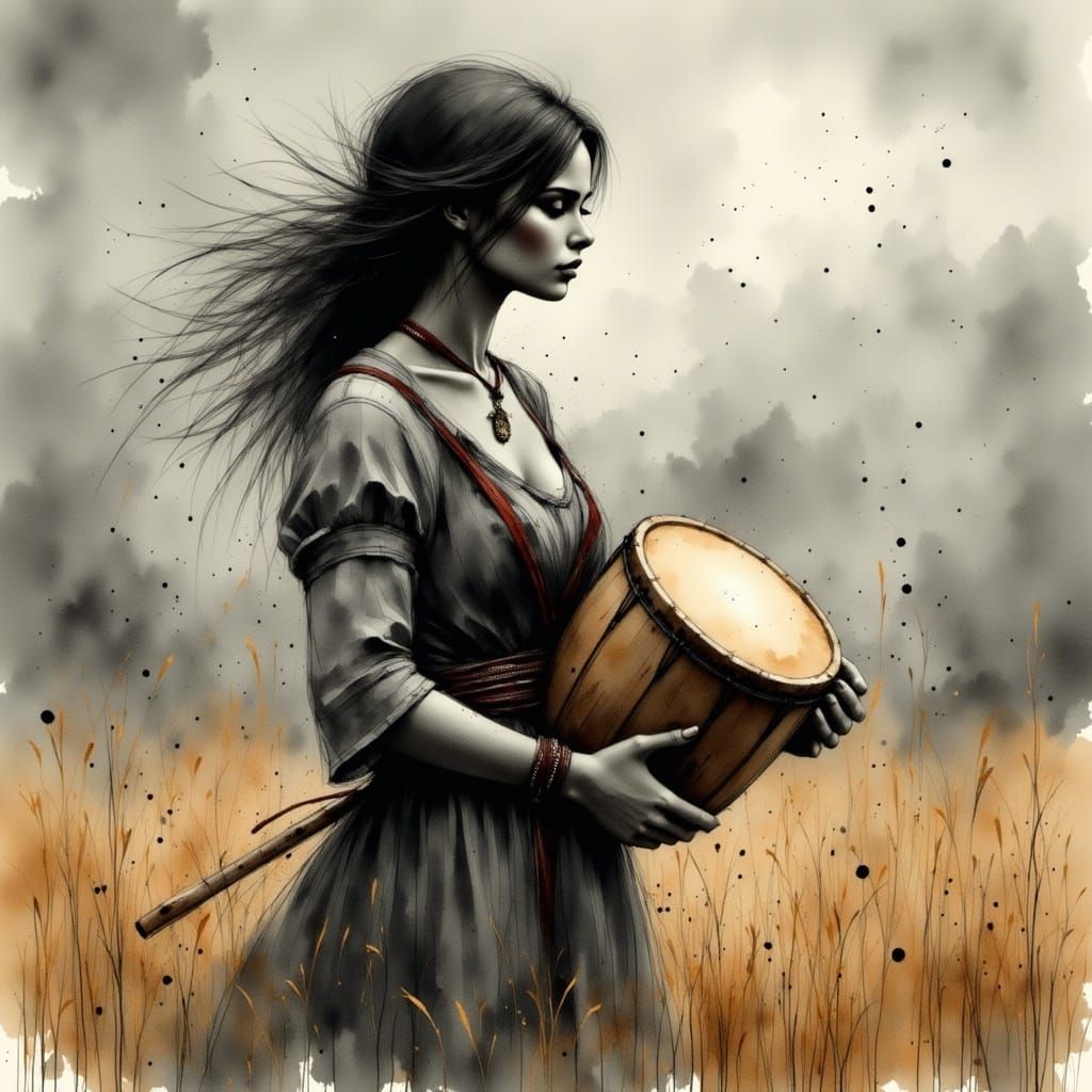 Mystical Desert Shaman Woman in the Old West