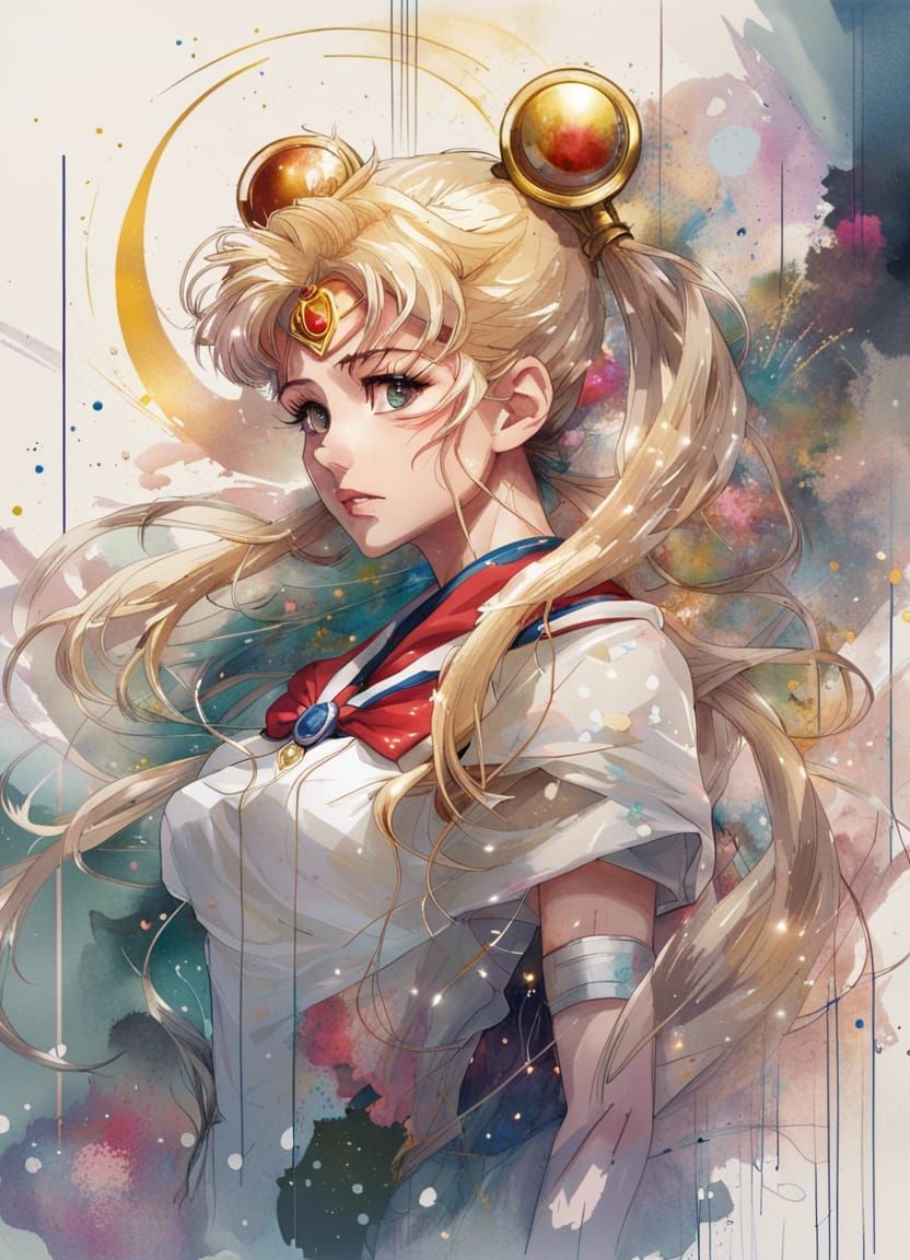 Premium AI Image  Sailor moon fan art from the anime