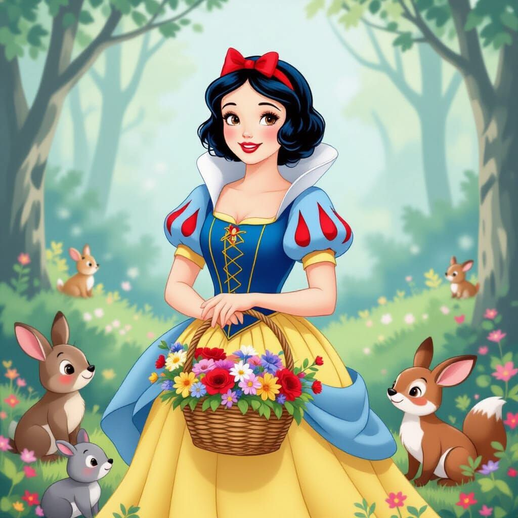 Snow White Inspired Princess in Forest