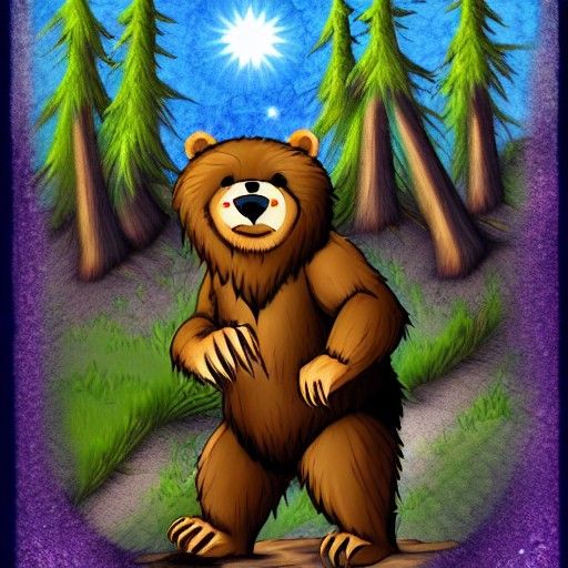 Werebear in the fairy wilds.