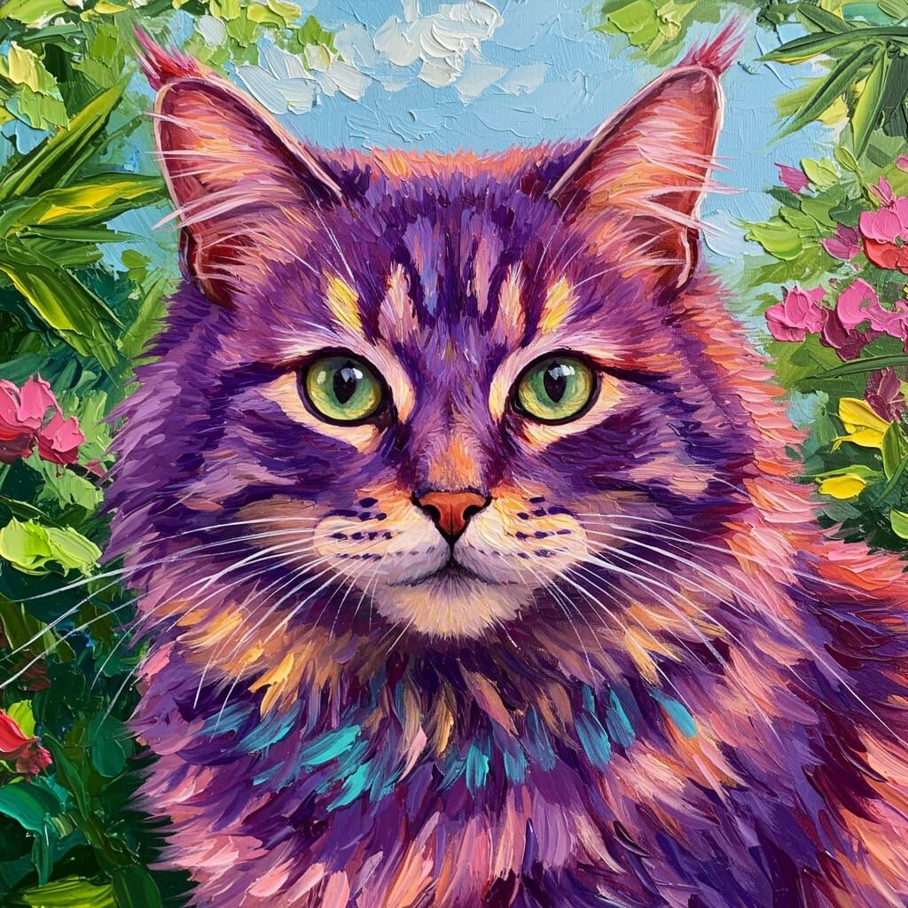 Purple kitty
