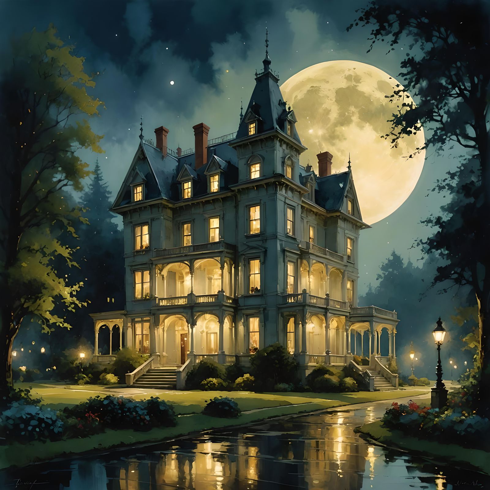 Majestic summer mansion  by @Bunnzo