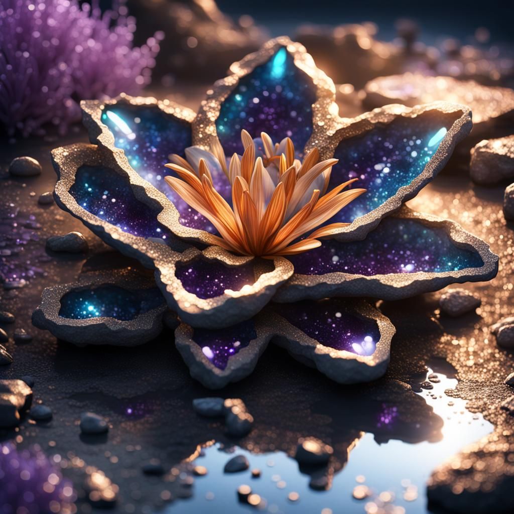 Geode flower  by @KarrotCake