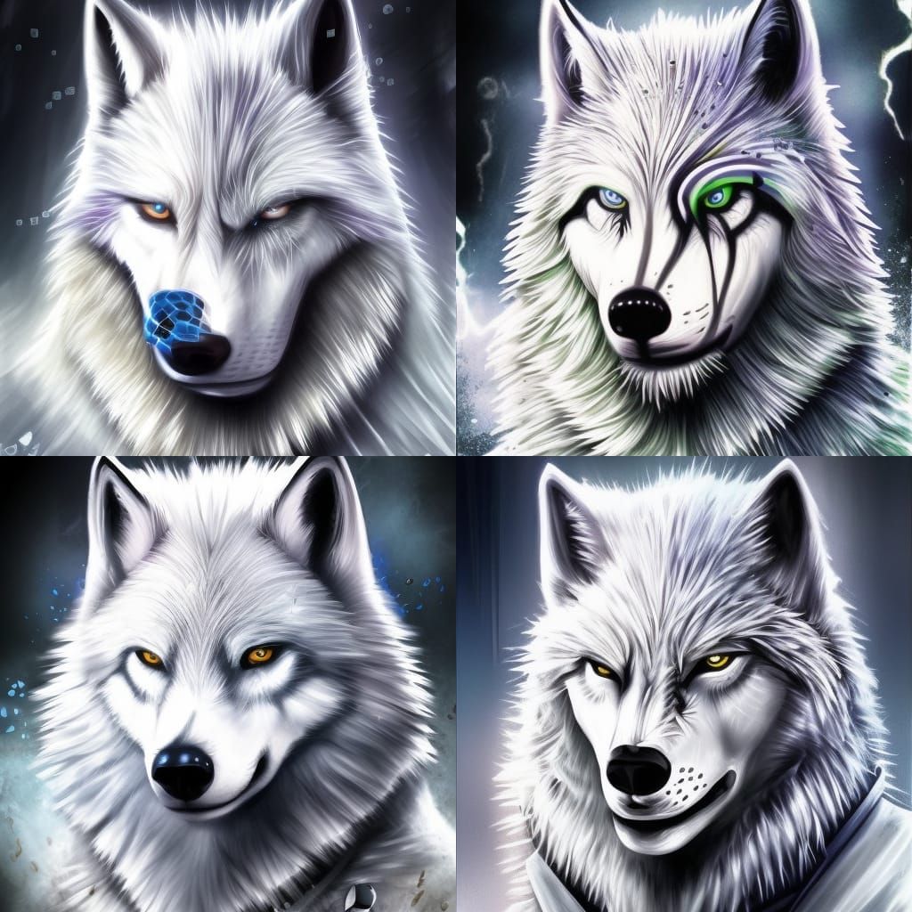 Knights Templars White Wolf - AI Generated Artwork - NightCafe Creator