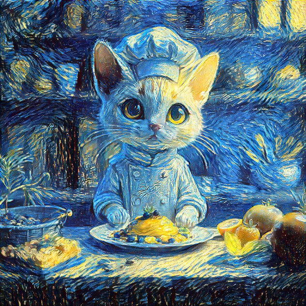 Soy gato chef y me gusta el arte