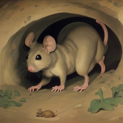 An underground mouse runs, and under it the earth trembles, ...