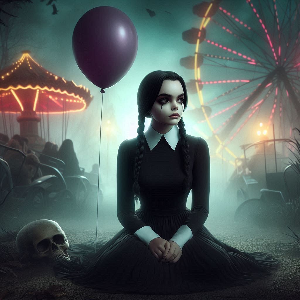 Wednesday no Parque de Diversões