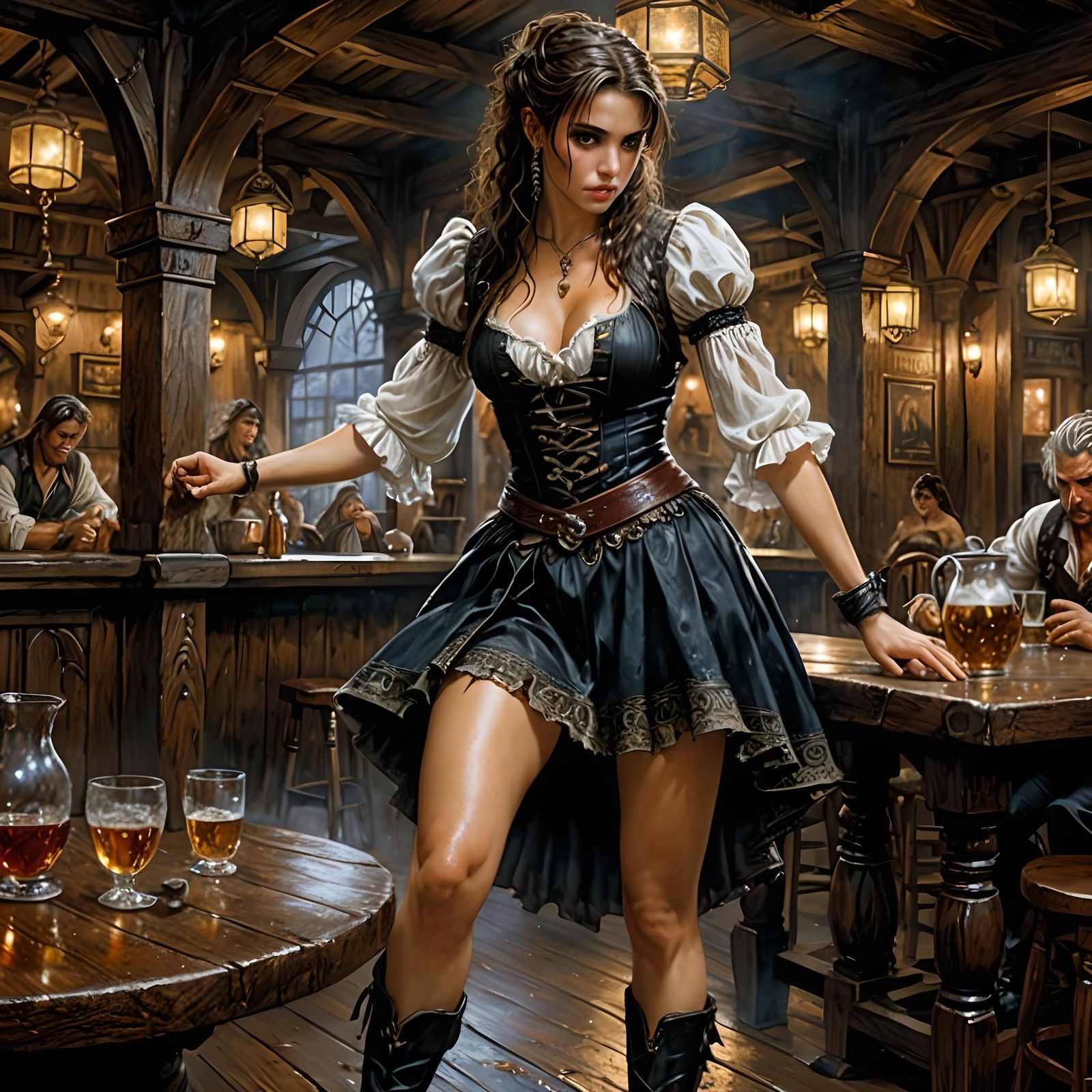 Tavern girl - AI Generated Artwork - NightCafe Creator