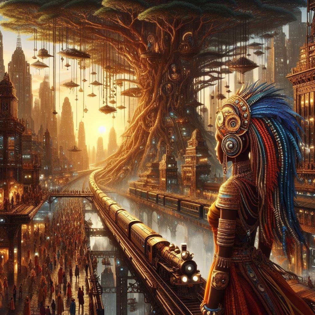 Art Deco African Steampunk future (2) - AI Generated Artwork ...