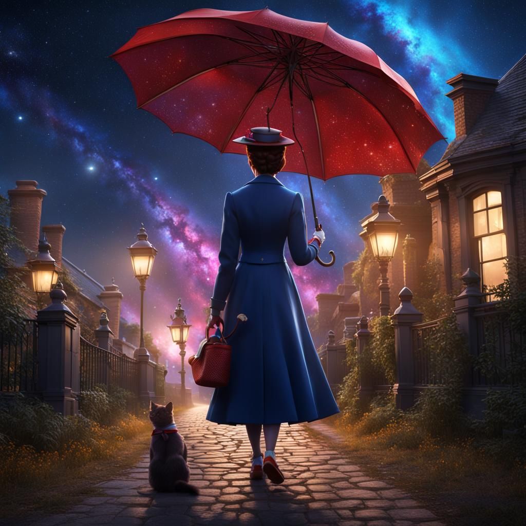 Mary Poppins and her cat