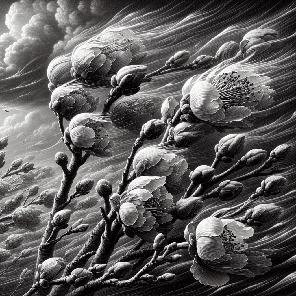 "Rough winds do shake the darling buds of May"  by @SAUCED IMPROV 
