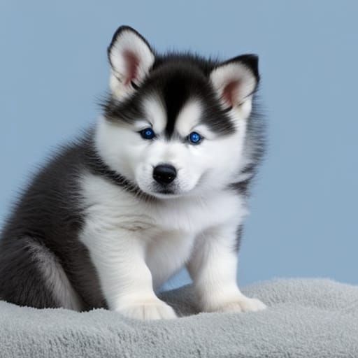 Fluffy Husky Pup - AI Generated Artwork - NightCafe Creator