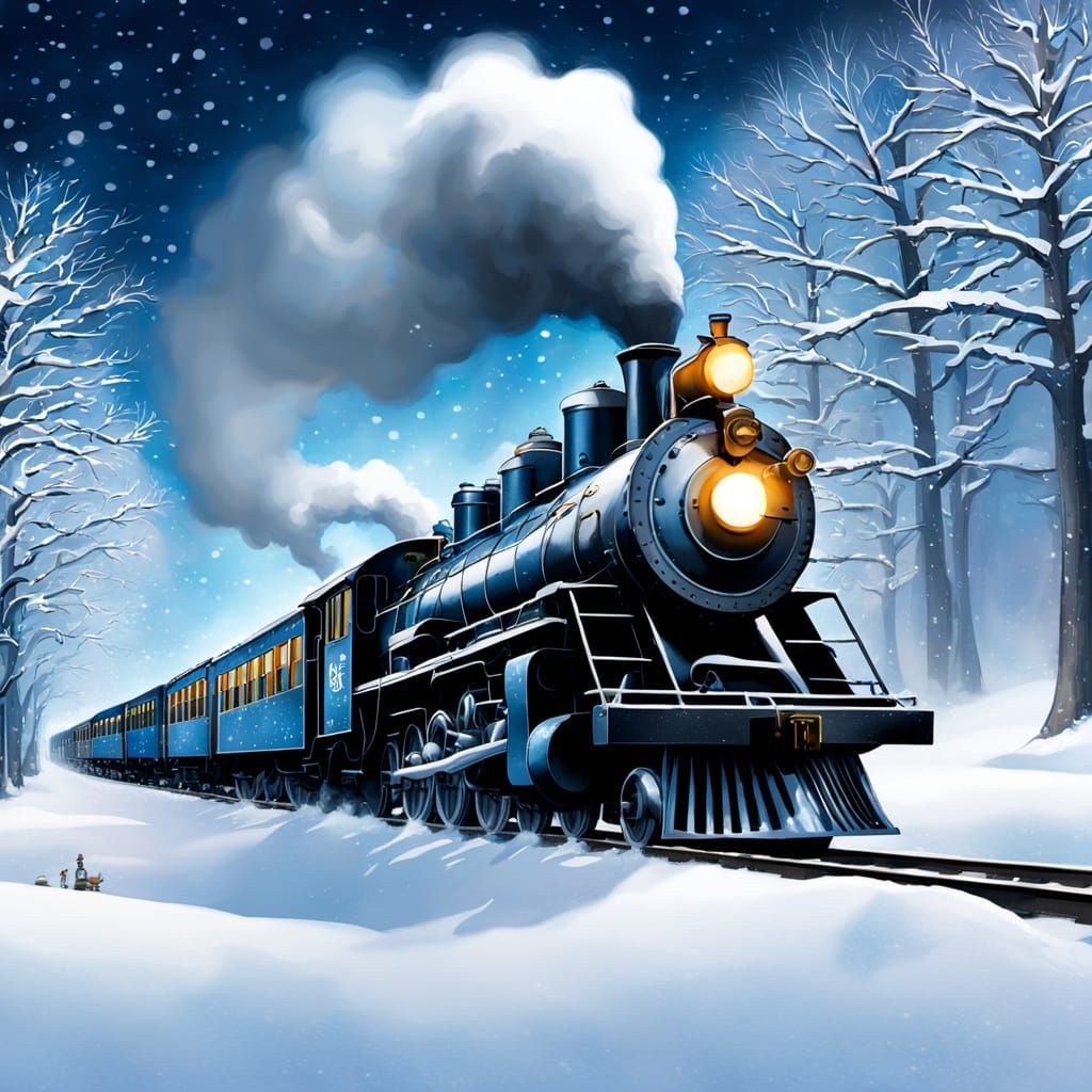 winter train  by @Catlady1961