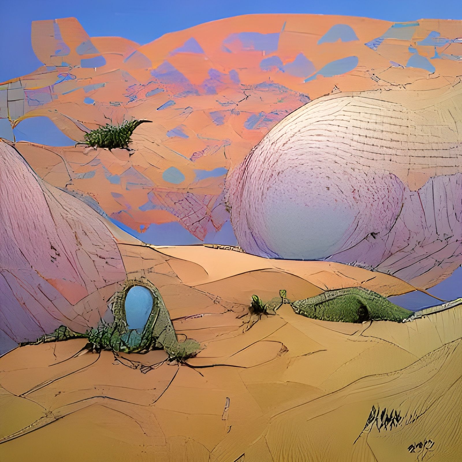 alien planet desert by moebius