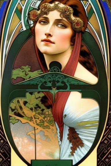 Beauty, Art Nouveau style - AI Generated Artwork - NightCafe Creator