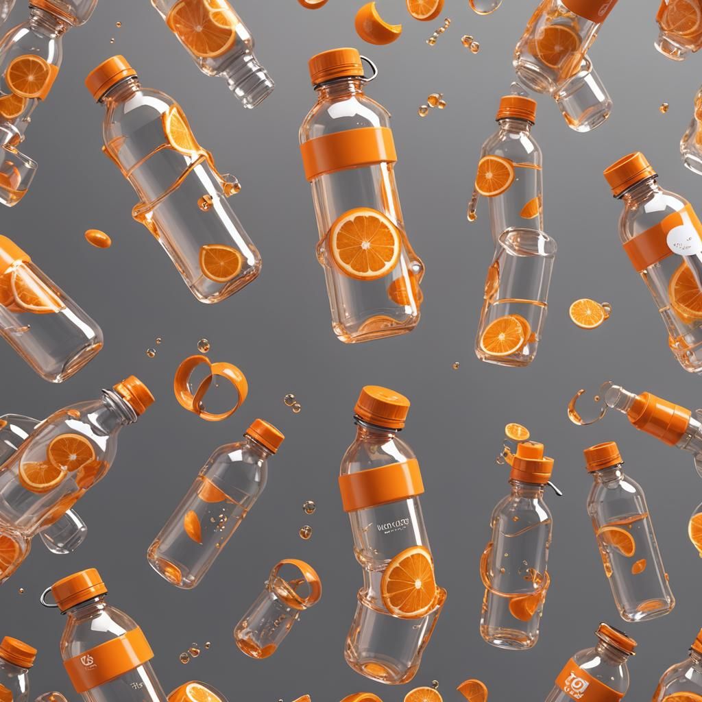 Create orange water bottle