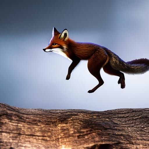 The quick brown fox jumped over the lazy log. AI Generated Artwork NightCafe Creator