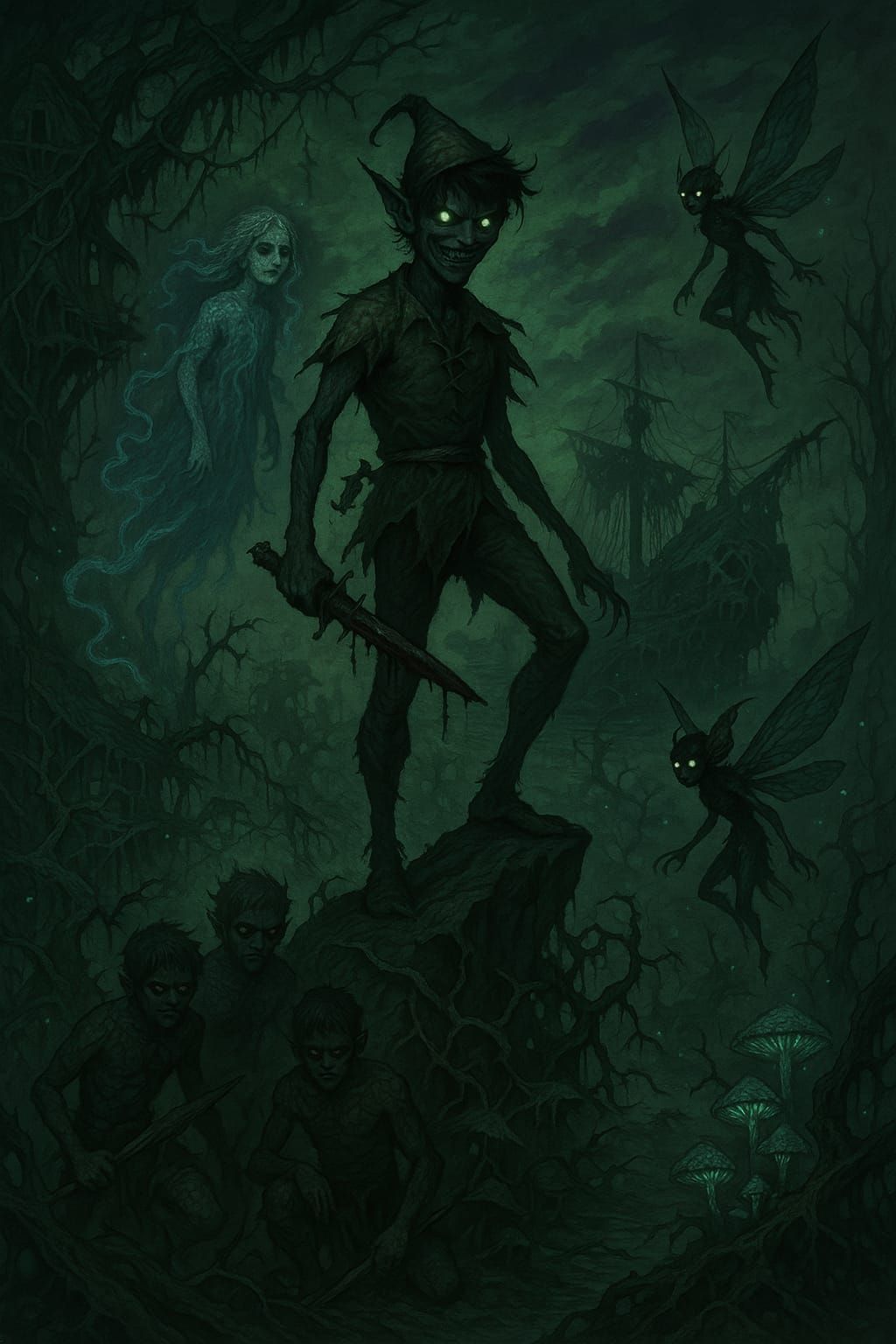 "Dark Twisted Neverland: The Cursed Realm of Peter Pan"