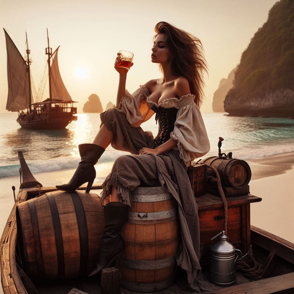 Enjoying a glass of rum