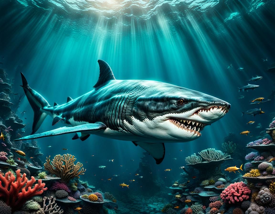 Megalodon - AI Generated Artwork - NightCafe Creator