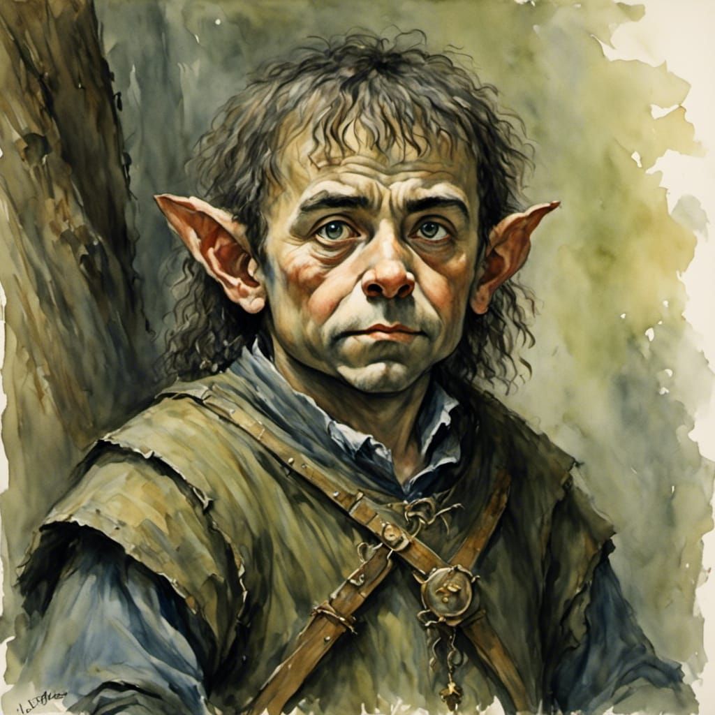 portrait of a halfling <lora:Aeon Fantasy:1.0> 