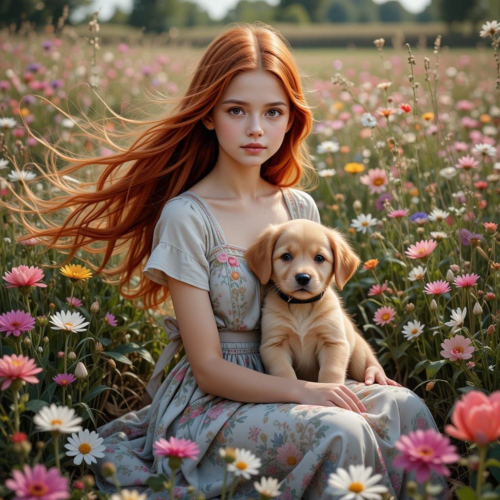 Flowers Doggy Girl 🐶🐶🐶