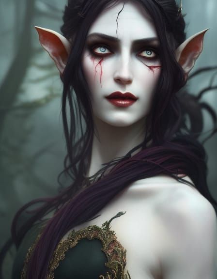 Elven Vampire 6 - AI Generated Artwork - NightCafe Creator