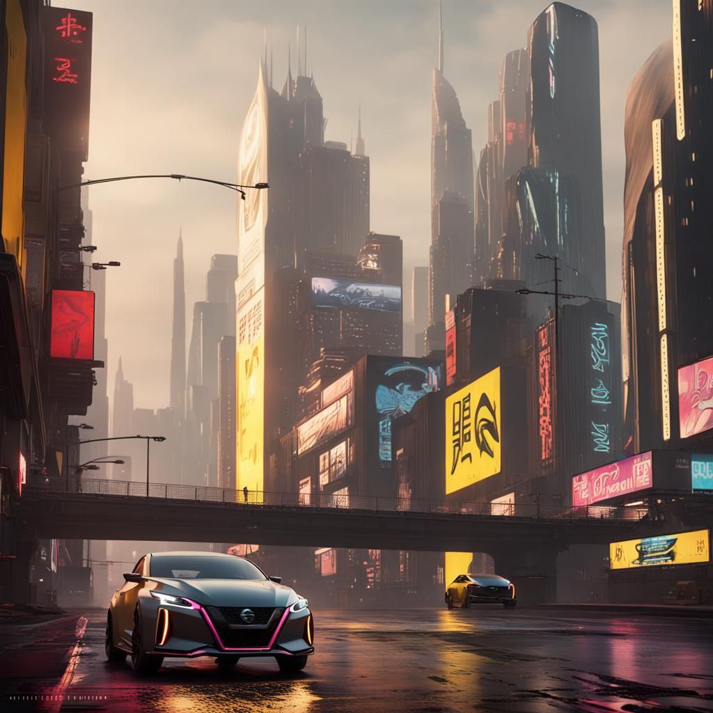 2019 Nissan Altima cyberpunk 2099 blade runner 2049 neondeta...