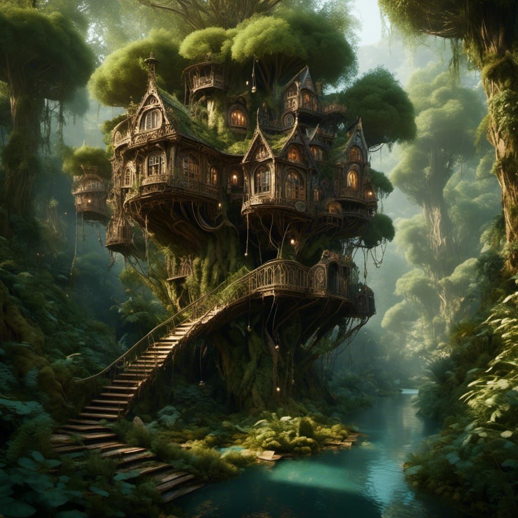 In the trees...