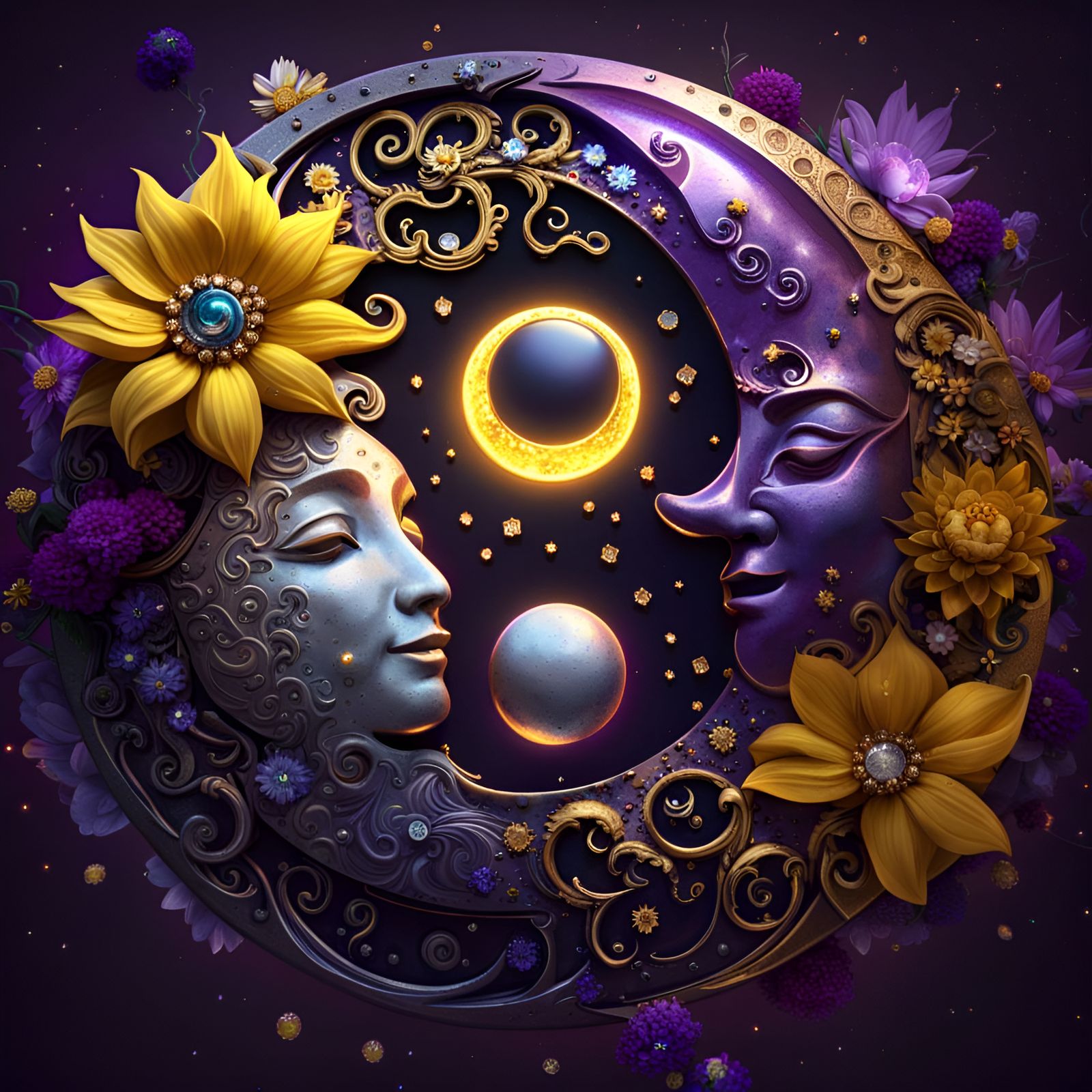 Sun and Moon!  by @In The Dream Realm