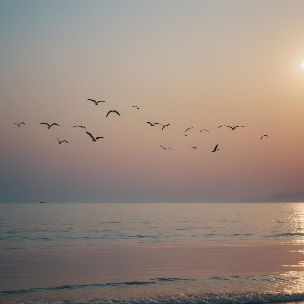 Red Sea Serenity: Sunrise Reflection in 8K