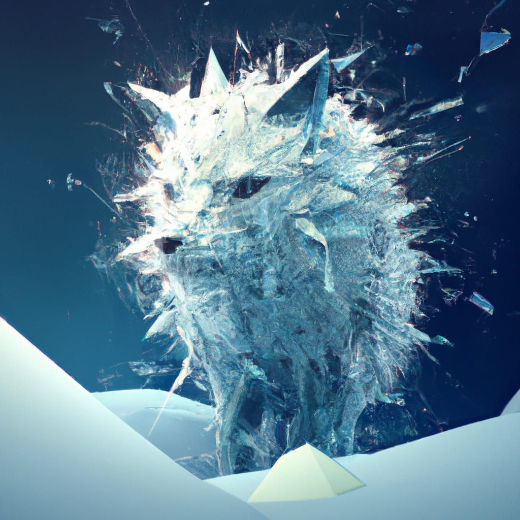 A ice fox trending on Artstation Unreal Engine 3D shading sh...