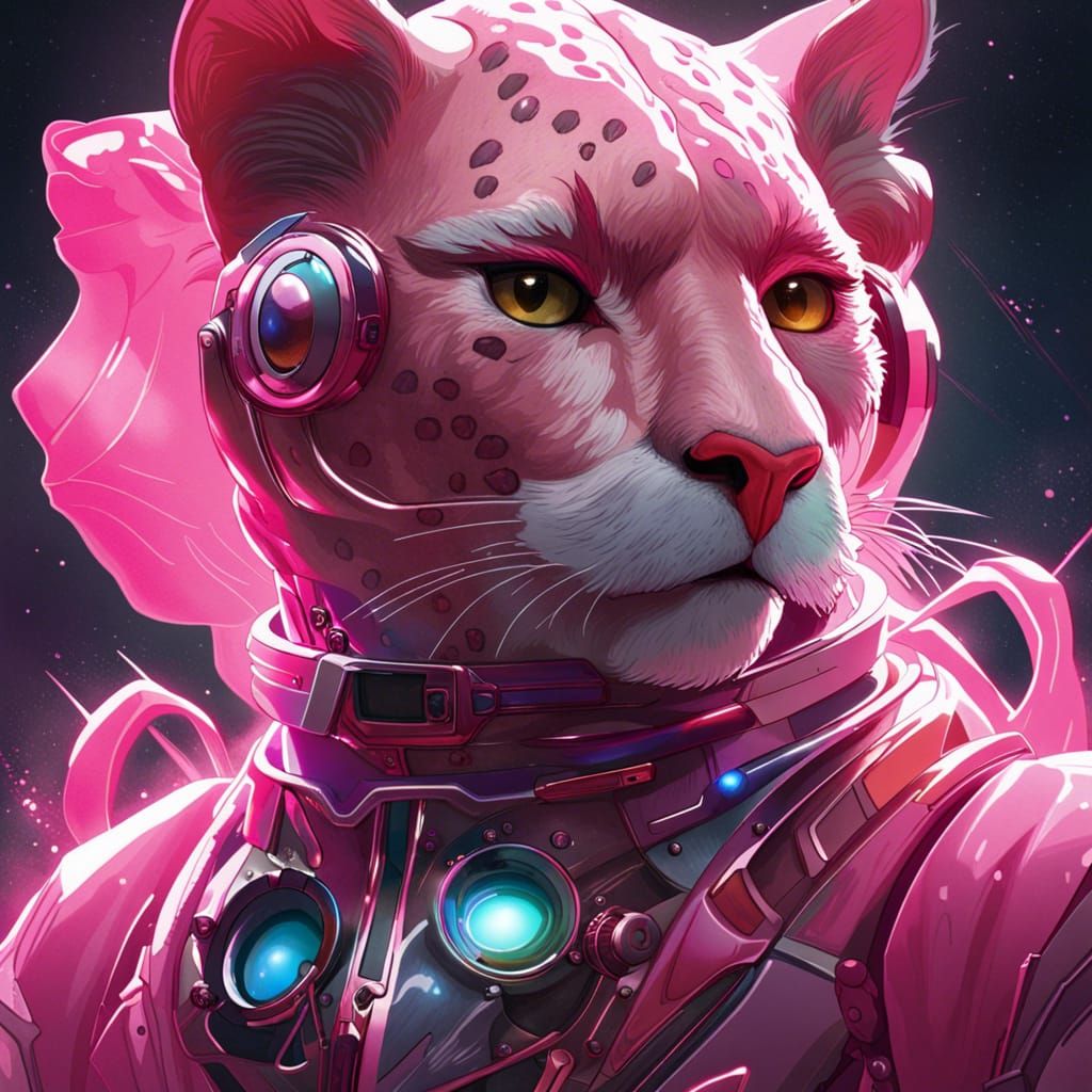 Pink Panther in Space Portrait